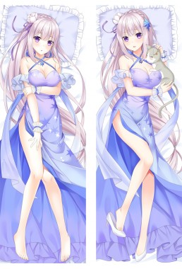 ReZero Emilia Anime Dakimakura Japanese Love Body Pillowcover Case