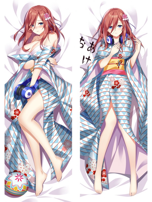 The Quintessential Quintuplets Nakano Miku Hugs Body Waifu Japanese Anime Pillow Case Cover