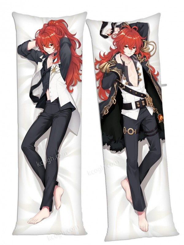 Genshin Impact Diluc Anime Body Pillow Case japanese love pillows for sale