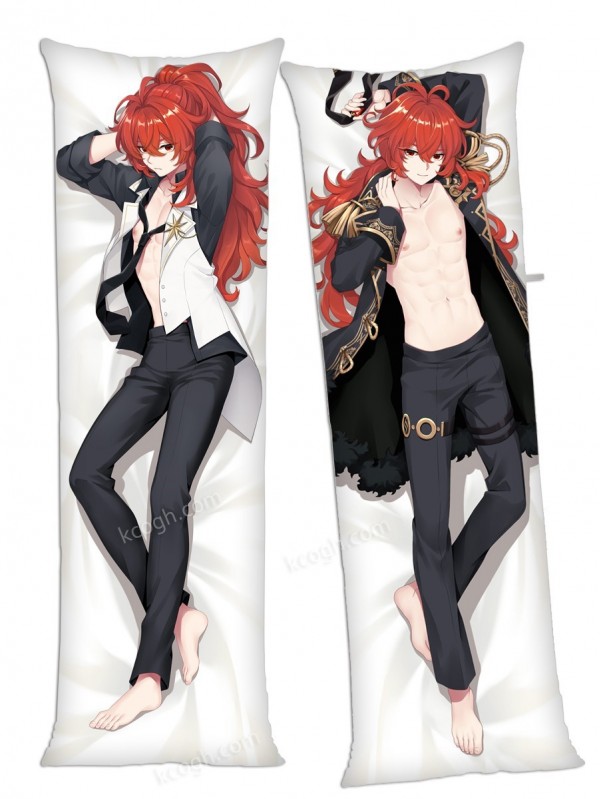 Genshin Impact Diluc Anime Body Pillow Case japanese love pillows for sale