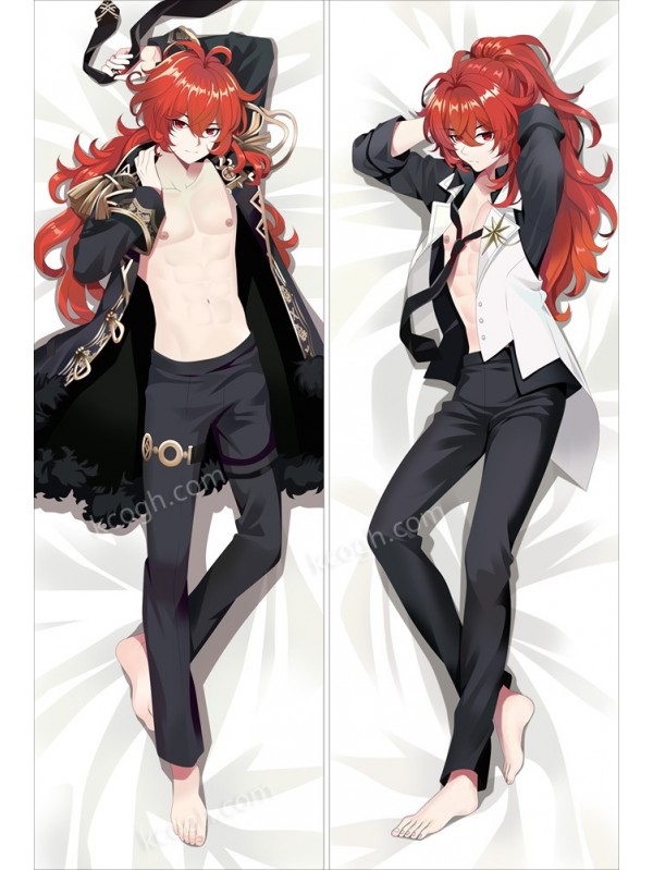 Diluc Ragnvindr Genshin Impact Anime Dakimakura Japanese Hugging Body PillowCase