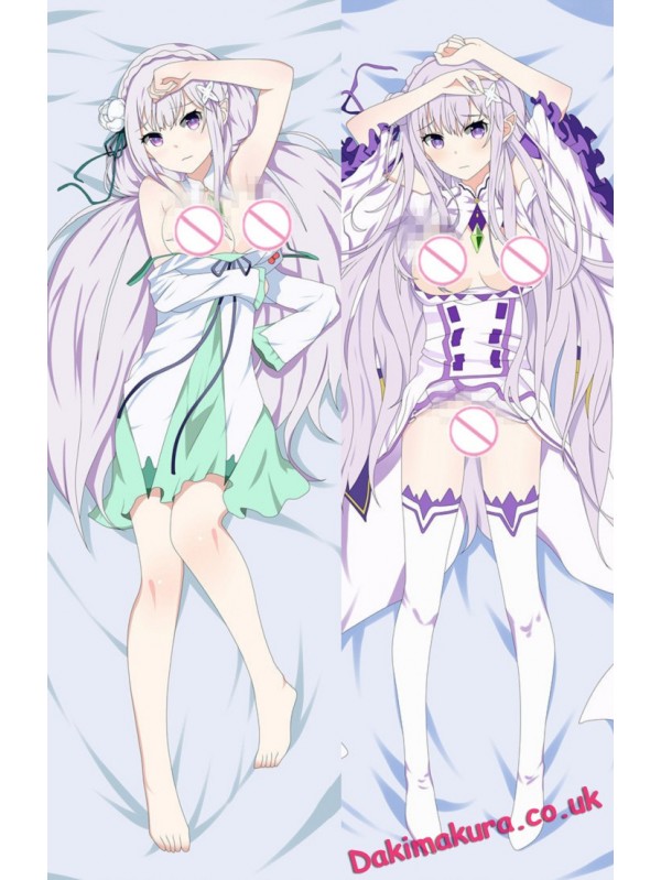 Emilia - ReZero Anime Dakimakura Japanese Love Body Pillow Cover