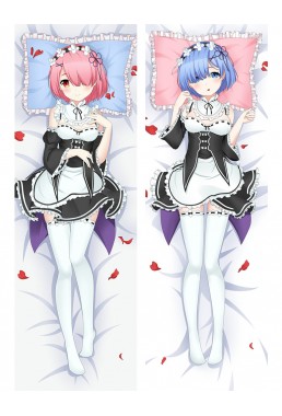 Ram and Rem - Re Zero Anime Dakimakura Japanese Hugging Body Pillow Cover