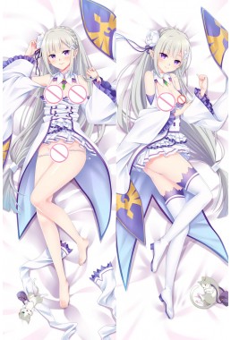 Emilia -Re Zero Anime Dakimakura Japanese Hugging Body Pillow Cover