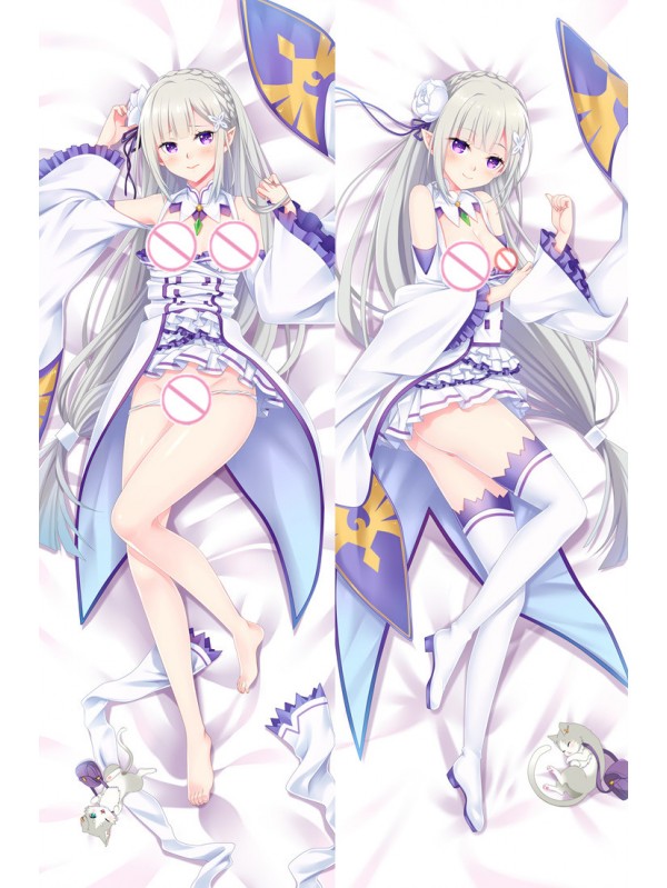 Emilia -Re Zero Anime Dakimakura Japanese Hugging Body Pillow Cover