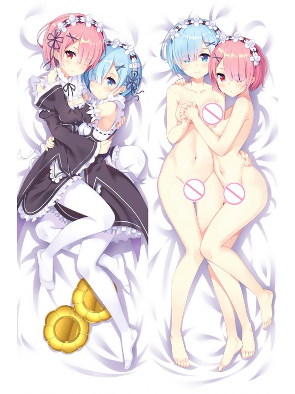 Rem and Ram - Re Zero Anime Dakimakura Japanese Love Body Pillow Cover