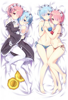 Rem and Ram - Re Zero Anime Dakimakura Japanese Hugging Body Pillow Cover