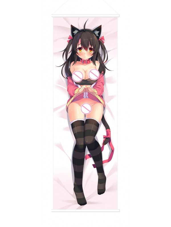 Cute Neko Girl Japanese Anime Painting Home Decor Wall Scroll Posters